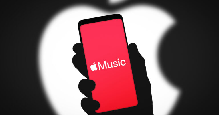 Apple Music interface displaying AI transparency labels for digital content.