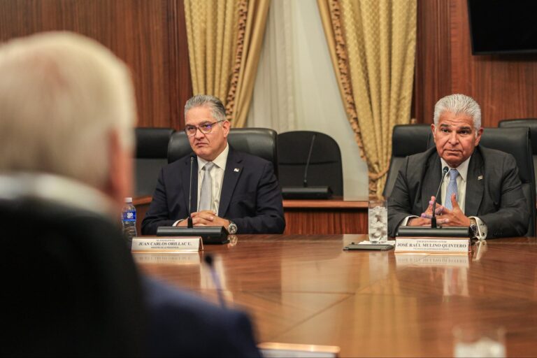 Presidente de Alemania Frank-Walter Steinmeier y Presidente de Panamá José Raúl Mulino en el Palacio de las Garzas
